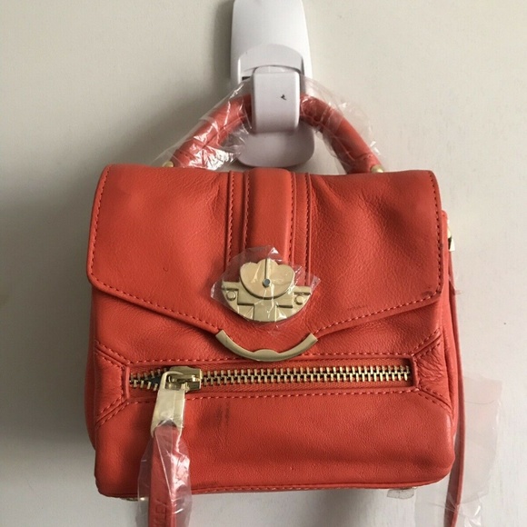Cynthia Rowley Bright Red-Orange Mini Crossbody Ba - Picture 7 of 8